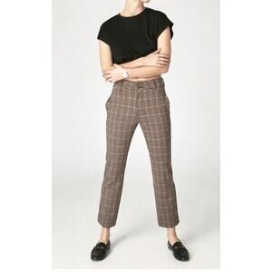 Lola Jeans Women's Sz: 2X Elliott JGH Slim Cropped Dress Pants Jersey Gingham